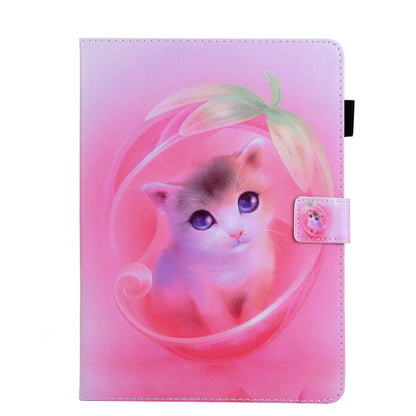 For iPad Pro 11 2024 Colored Drawing Leather Smart Tablet Case(Pink Cat) - iPad Pro 11 2024 Cases by PMC Jewellery | Online Shopping South Africa | PMC Jewellery | Buy Now Pay Later Mobicred