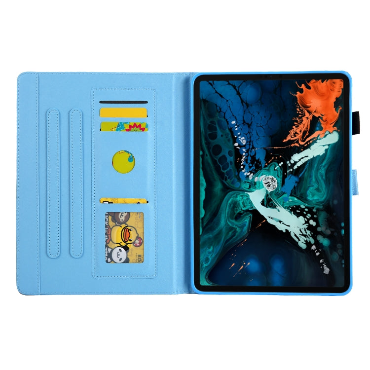 For iPad Pro 11 2024 Colored Drawing Leather Smart Tablet Case(Blue Dog) - iPad Pro 11 2024 Cases by PMC Jewellery | Online Shopping South Africa | PMC Jewellery | Buy Now Pay Later Mobicred