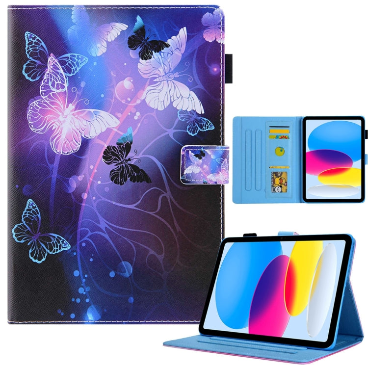 For iPad Pro 11 2024 Colored Drawing Leather Smart Tablet Case(Purple Butterflies) - iPad Pro 11 2024 Cases by PMC Jewellery | Online Shopping South Africa | PMC Jewellery | Buy Now Pay Later Mobicred