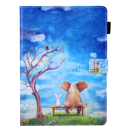 For iPad Pro 11 2024 Colored Drawing Leather Smart Tablet Case(Elephant Rabbit) - iPad Pro 11 2024 Cases by PMC Jewellery | Online Shopping South Africa | PMC Jewellery | Buy Now Pay Later Mobicred