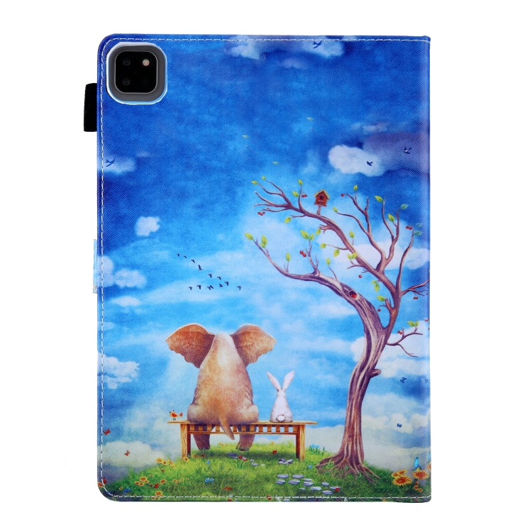For iPad Pro 11 2024 Colored Drawing Leather Smart Tablet Case(Elephant Rabbit) - free shipping - PMC TechLife - Order now!