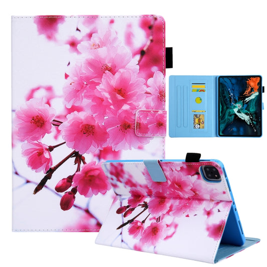 For iPad Pro 11 2024 Colored Drawing Leather Smart Tablet Case(Cherry Blossom) - iPad Pro 11 2024 Cases by PMC Jewellery | Online Shopping South Africa | PMC Jewellery | Buy Now Pay Later Mobicred