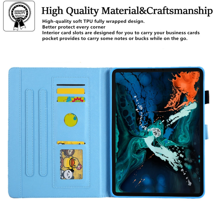 For iPad Pro 11 2024 Colored Drawing Leather Smart Tablet Case(Grid) - iPad Pro 11 2024 Cases by PMC TechLife | Online Shopping South Africa | PMC TechLife | Buy Now Pay Later Mobicred