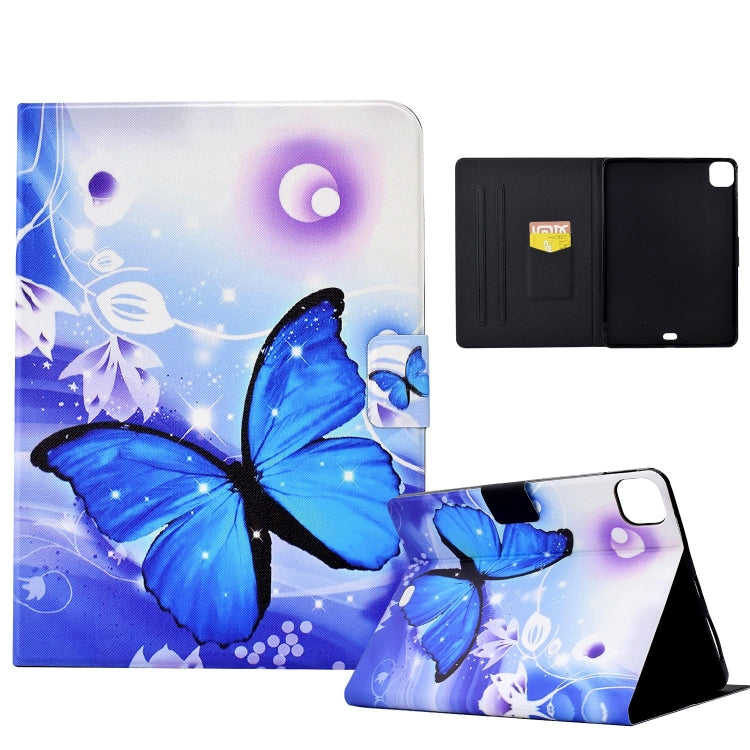 For iPad Pro 11 2024 Voltage Colored Drawing Smart Leather Tablet Case(Blue Butterfly) - iPad Pro 11 2024 Cases by PMC Jewellery | Online Shopping South Africa | PMC Jewellery | Buy Now Pay Later Mobicred