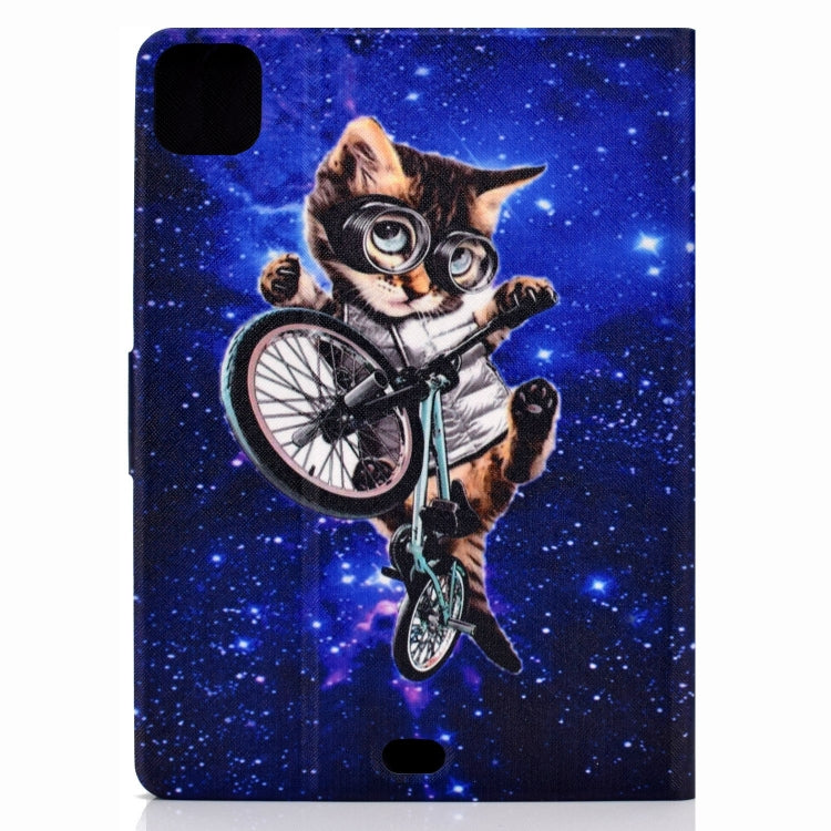 For iPad Pro 11 2024 Voltage Colored Drawing Smart Leather Tablet Case(Glasses Cat) - iPad Pro 11 2024 Cases by PMC Jewellery | Online Shopping South Africa | PMC Jewellery | Buy Now Pay Later Mobicred