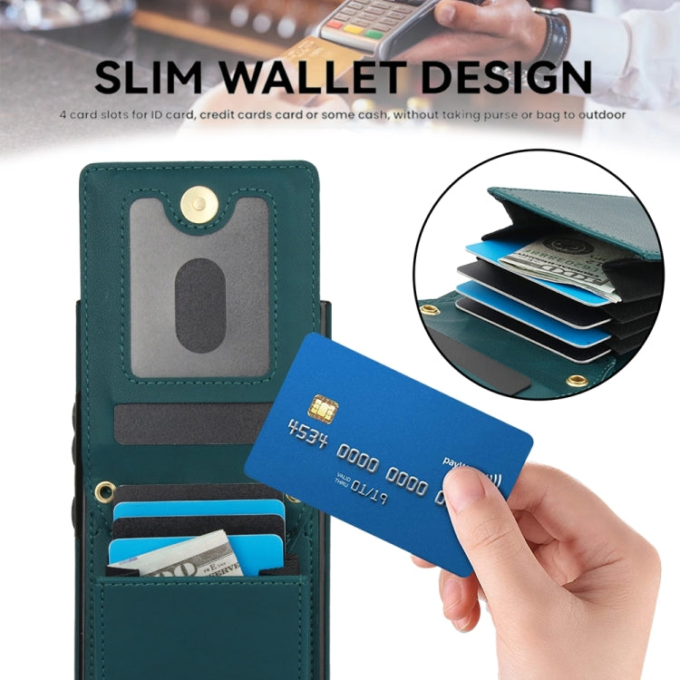 For Samsung Galaxy S24 Ultra 5G YM015 Crossbody Rhombic Card Bag RFID Phone Case(Green) - Galaxy S24 Ultra 5G Cases by PMC Jewellery | Online Shopping South Africa | PMC Jewellery | Buy Now Pay Later Mobicred