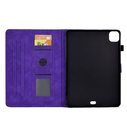 For iPad Pro 11 2024 Rhombus Embossed Leather Tablet Case(Purple) - iPad Pro 11 2024 Cases by PMC Jewellery | Online Shopping South Africa | PMC Jewellery | Buy Now Pay Later Mobicred