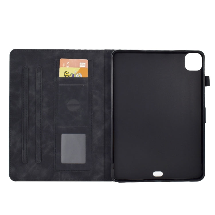 For iPad Pro 11 2024 Rhombus Embossed Leather Tablet Case(Black) - iPad Pro 11 2024 Cases by PMC Jewellery | Online Shopping South Africa | PMC Jewellery | Buy Now Pay Later Mobicred