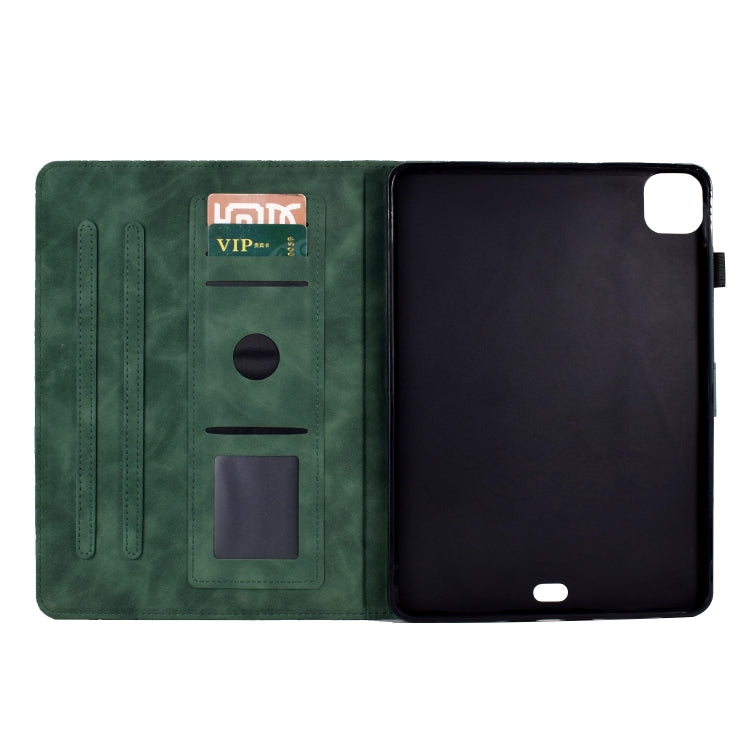 For iPad Pro 11 2024 Fortune Tree Embossed Leather Smart Tablet Case(Green) - iPad Pro 11 2024 Cases by PMC Jewellery | Online Shopping South Africa | PMC Jewellery | Buy Now Pay Later Mobicred