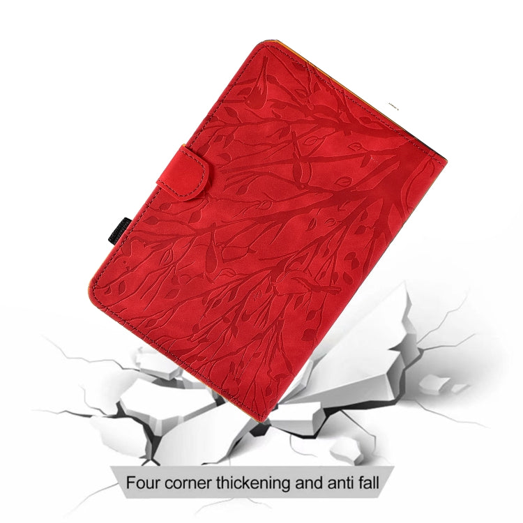 For iPad Pro 11 2024 Fortune Tree Embossed Leather Smart Tablet Case(Red) - iPad Pro 11 2024 Cases by PMC Jewellery | Online Shopping South Africa | PMC Jewellery | Buy Now Pay Later Mobicred