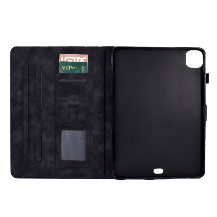 For iPad Pro 11 2024 Fortune Tree Embossed Leather Smart Tablet Case(Black) - iPad Pro 11 2024 Cases by PMC TechLife | Online Shopping South Africa | PMC TechLife | Buy Now Pay Later Mobicred