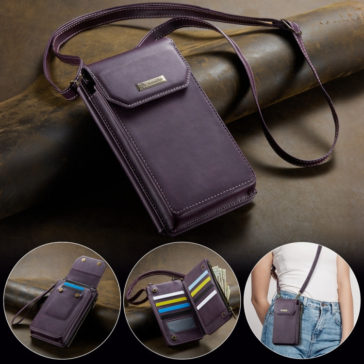 CaseMe Me40 Vertical Multifunctional Shoulder Crossbody Phone Bag(Purple) -  by CaseMe | Online Shopping South Africa | PMC Jewellery | Buy Now Pay Later Mobicred