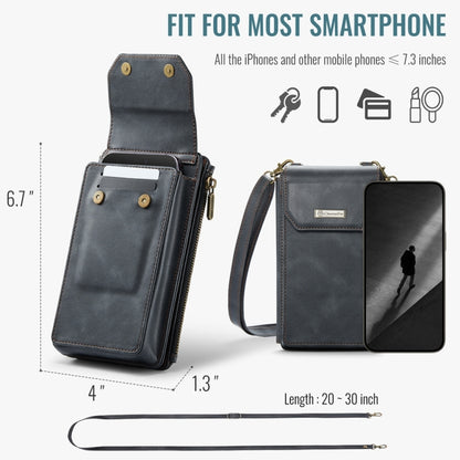 CaseMe Me40 Vertical Multifunctional Shoulder Crossbody Phone Bag(Black) -  by CaseMe | Online Shopping South Africa | PMC Jewellery | Buy Now Pay Later Mobicred