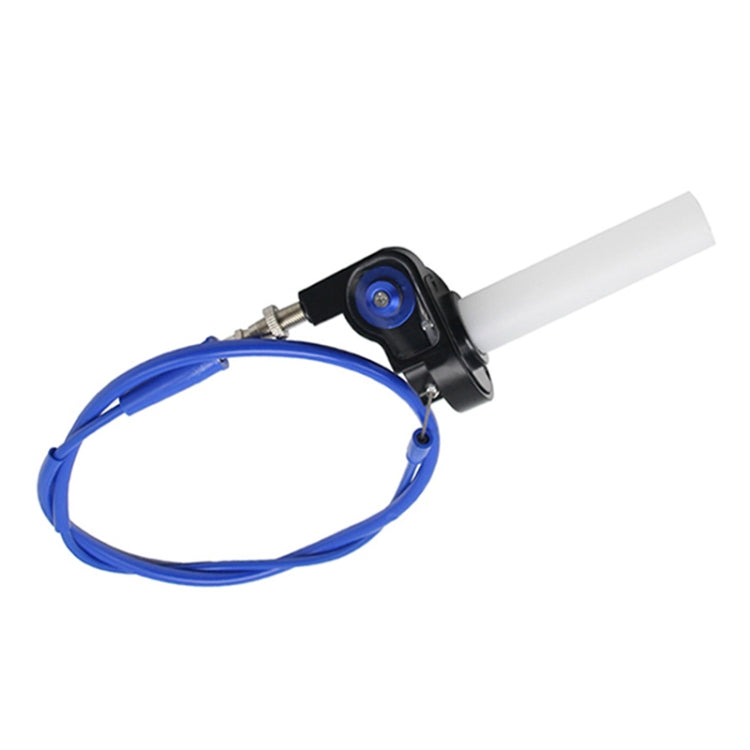 Off-road Motorcycle Modified 22mm Handle Throttle Clamp Hand Grip Big Torque Oil Visual Throttle Accelerator for with Cable(Blue with Blue Throttle Cable) - Grips by PMC Jewellery | Online Shopping South Africa | PMC Jewellery | Buy Now Pay Later Mobicred