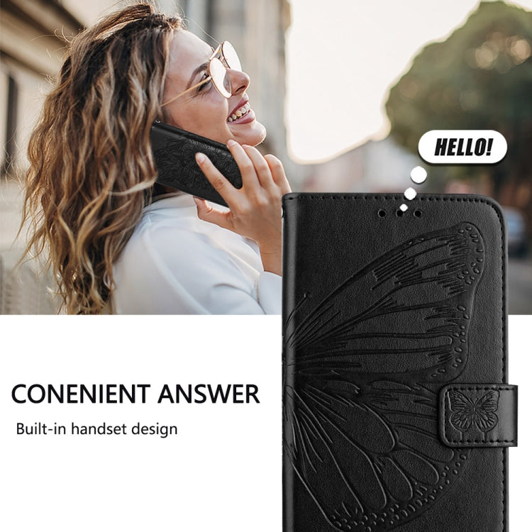 For Tecno Spark Go 2024 / Spark 20C Embossed Butterfly Leather Phone Case(Black) - Tecno Cases by PMC Jewellery | Online Shopping South Africa | PMC Jewellery | Buy Now Pay Later Mobicred