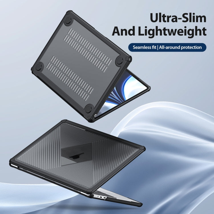 For MacBook Air 15.3 2023/2024 A2941 DUX DUCIS LCGH Laptop Frosted Protective Case(Black) - MacBook Air Cases by DUX DUCIS | Online Shopping South Africa | PMC Jewellery | Buy Now Pay Later Mobicred