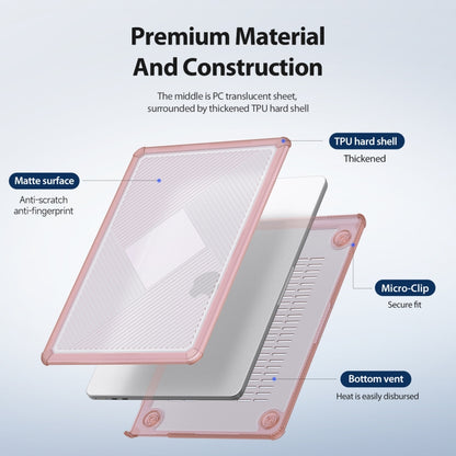 For MacBook Air 15.3 2023/2024 A2941 DUX DUCIS LCGH Laptop Frosted Protective Case(Pink) - MacBook Air Cases by DUX DUCIS | Online Shopping South Africa | PMC Jewellery | Buy Now Pay Later Mobicred