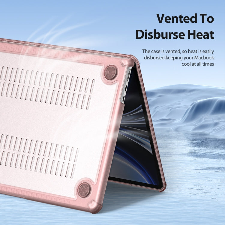 For MacBook Air 15.3 2023/2024 A2941 DUX DUCIS LCGH Laptop Frosted Protective Case(Pink) - MacBook Air Cases by DUX DUCIS | Online Shopping South Africa | PMC Jewellery | Buy Now Pay Later Mobicred