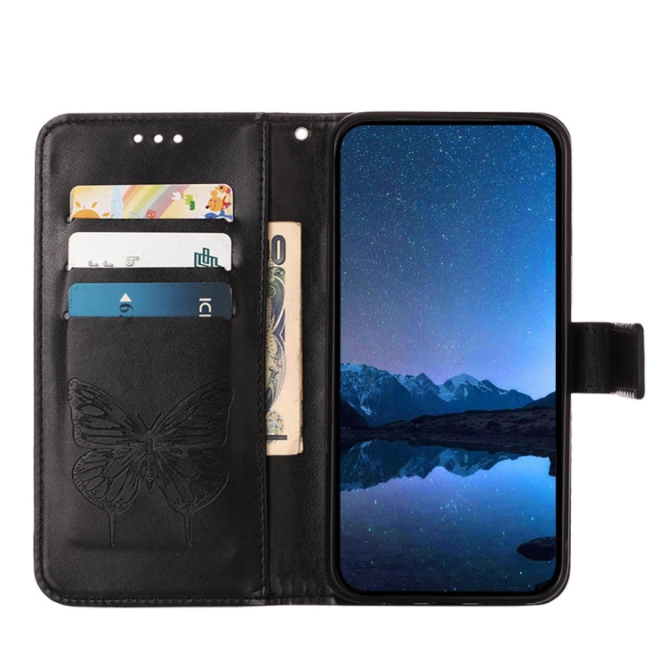 For vivo X100s 5G Embossed Butterfly Leather Phone Case(Black) - vivo Cases by PMC Jewellery | Online Shopping South Africa | PMC Jewellery | Buy Now Pay Later Mobicred