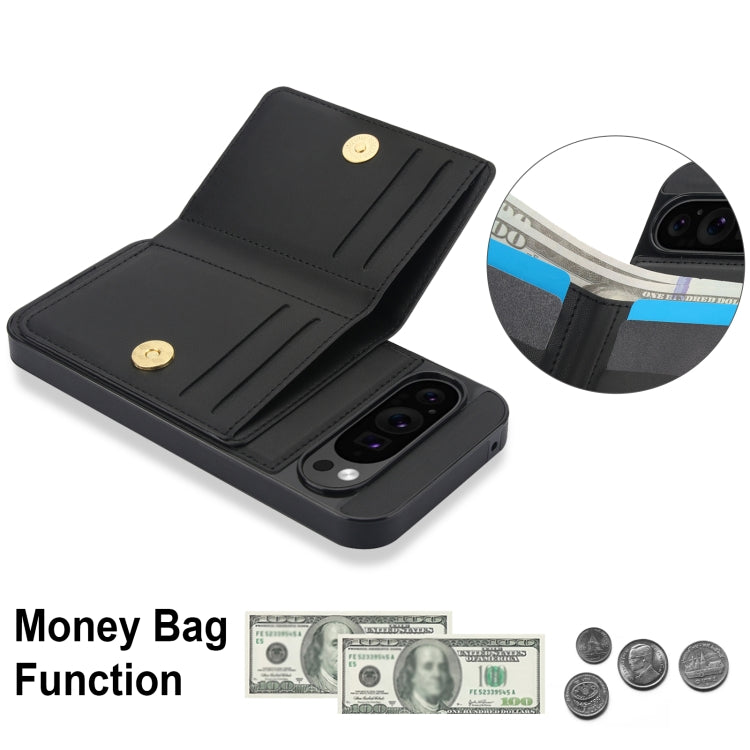 For Google Pixel 9 RFID Anti-theft Card Ring Holder Phone Case(Black) - Google Cases by PMC Jewellery | Online Shopping South Africa | PMC Jewellery | Buy Now Pay Later Mobicred