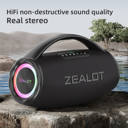 Zealot S97 80W Outdoor Portable RGB Light Bluetooth Speaker(Blue) - Waterproof Speaker by ZEALOT | Online Shopping South Africa | PMC Jewellery | Buy Now Pay Later Mobicred