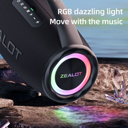 Zealot S97 80W Outdoor Portable RGB Light Bluetooth Speaker(Blue) - Waterproof Speaker by ZEALOT | Online Shopping South Africa | PMC Jewellery | Buy Now Pay Later Mobicred