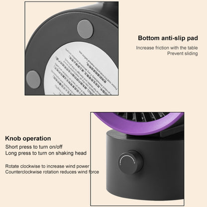 TGVIS LLD-F87 Desktop Circulating Fan Oscillating Version(Grey Purple) - Electric Fans by TGVIS | Online Shopping South Africa | PMC Jewellery | Buy Now Pay Later Mobicred