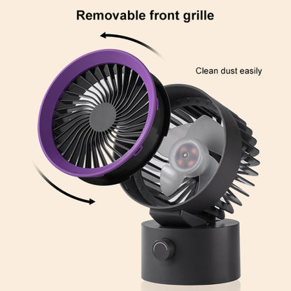 TGVIS LLD-F87 Desktop Circulating Fan Plug-in Version(Grey Purple) - Electric Fans by TGVIS | Online Shopping South Africa | PMC Jewellery | Buy Now Pay Later Mobicred