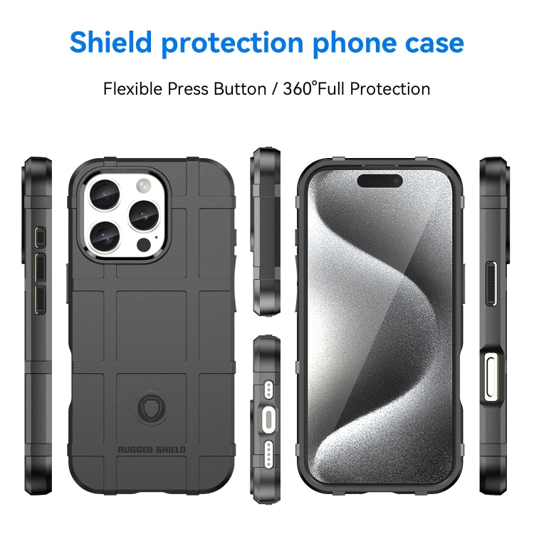 For iPhone 16 Pro Full Coverage Shockproof TPU Phone Case(Black) - iPhone 16 Pro Cases by PMC Jewellery | Online Shopping South Africa | PMC Jewellery | Buy Now Pay Later Mobicred