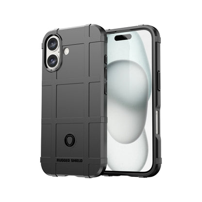 For iPhone 16 Full Coverage Shockproof TPU Phone Case(Black) - iPhone 16 Cases by PMC Jewellery | Online Shopping South Africa | PMC Jewellery | Buy Now Pay Later Mobicred