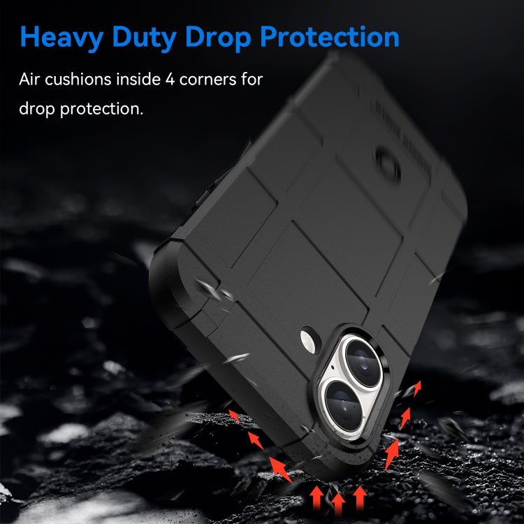 For iPhone 16 Full Coverage Shockproof TPU Phone Case(Black) - iPhone 16 Cases by PMC TechLife | Online Shopping South Africa | PMC TechLife | Buy Now Pay Later Mobicred