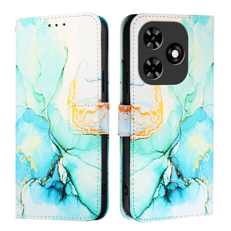 For Tecno Spark Go 2024 / Spark 20C PT003 Marble Pattern Flip Leather Phone Case(Green) - Tecno Cases by PMC Jewellery | Online Shopping South Africa | PMC Jewellery | Buy Now Pay Later Mobicred