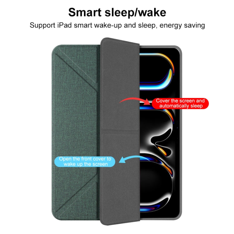 For iPad Pro 13 2024 Mutural Multi-fold Smart Leather Tablet Case(Blue) - free shipping - PMC TechLife - Order now!