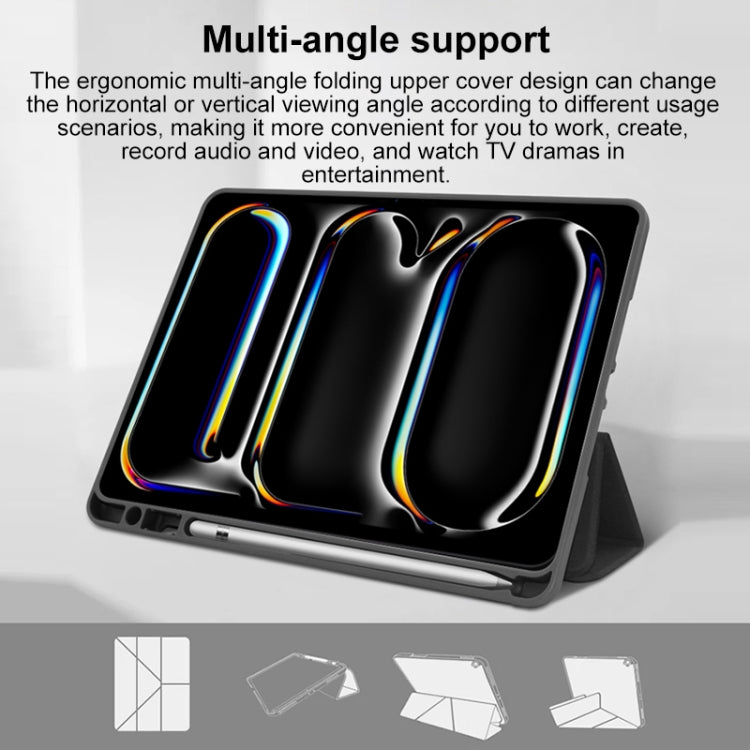 For iPad Air 11 2025 / 2024 Mutural Multi-fold Smart Leather Tablet Case(Blue) - free shipping - PMC TechLife - Order now!