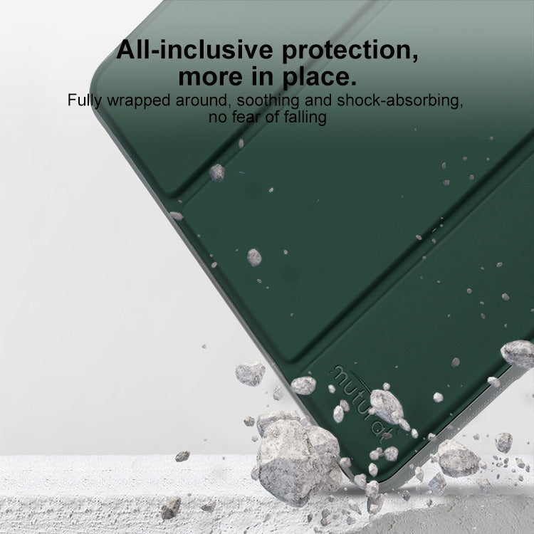 For iPad Pro 13 2024 Mutural PC Hybrid TPU Leather Smart Tablet Case(Dark Green) - iPad Pro 13 2024 Cases by Mutural | Online Shopping South Africa | PMC TechLife | Buy Now Pay Later Mobicred