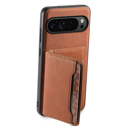 For Google Pixel 9 Pro Denior D13 Retro Texture Leather MagSafe Card Bag Phone Case(Brown) - Google Cases by Denior | Online Shopping South Africa | PMC Jewellery | Buy Now Pay Later Mobicred