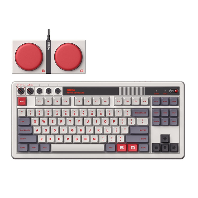 8Bitdo Retro Wireless Bluetooth Tri-Mode Mechanical Keyboard(Grey) - free shipping - PMC Jewellery - Order now!