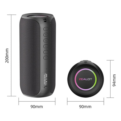 Zealot S32 Max 20W High Power Bluetooth Speaker with RGB Light(Grey) - Desktop Speaker by ZEALOT | Online Shopping South Africa | PMC Jewellery | Buy Now Pay Later Mobicred