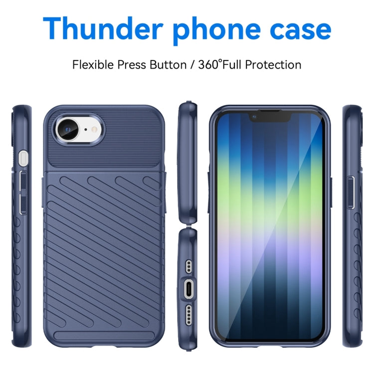 For iPhone SE 2024 Thunderbolt Shockproof Soft TPU Phone Case(Blue) - iPhone 16 Cases by PMC Jewellery | Online Shopping South Africa | PMC Jewellery | Buy Now Pay Later Mobicred