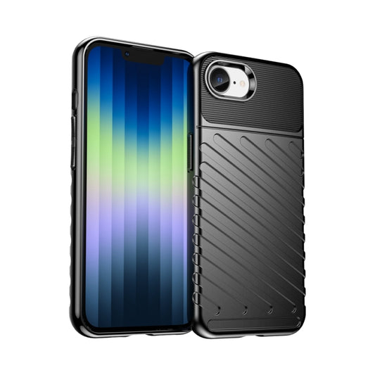 For iPhone SE 2024 Thunderbolt Shockproof Soft TPU Phone Case(Black) - iPhone 16 Cases by PMC Jewellery | Online Shopping South Africa | PMC Jewellery | Buy Now Pay Later Mobicred