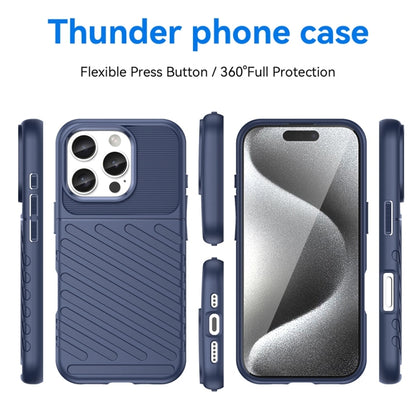 For iPhone 16 Pro Thunderbolt Shockproof Soft TPU Phone Case(Blue) - iPhone 16 Pro Cases by PMC Jewellery | Online Shopping South Africa | PMC Jewellery | Buy Now Pay Later Mobicred