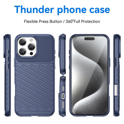 For iPhone 16 Pro Max Thunderbolt Shockproof Soft TPU Phone Case(Blue) - iPhone 16 Pro Max Cases by PMC Jewellery | Online Shopping South Africa | PMC Jewellery | Buy Now Pay Later Mobicred