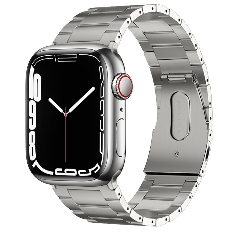 For Apple Watch 42mm PG63 Three-Bead Protrusion Titanium Metal Watch Band(Silver) - free shipping - PMC TechLife - Order now!