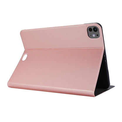 For iPad Pro 11 2024 Stretch Voltage Plain Leather Smart Tablet Case(Rose Gold) - iPad Pro 11 2024 Cases by PMC Jewellery | Online Shopping South Africa | PMC Jewellery | Buy Now Pay Later Mobicred