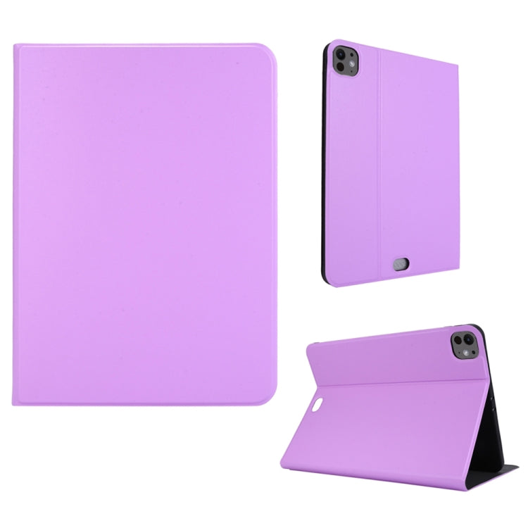 For iPad Pro 11 2024 Stretch Voltage Plain Leather Smart Tablet Case(Purple) - iPad Pro 11 2024 Cases by PMC Jewellery | Online Shopping South Africa | PMC Jewellery | Buy Now Pay Later Mobicred