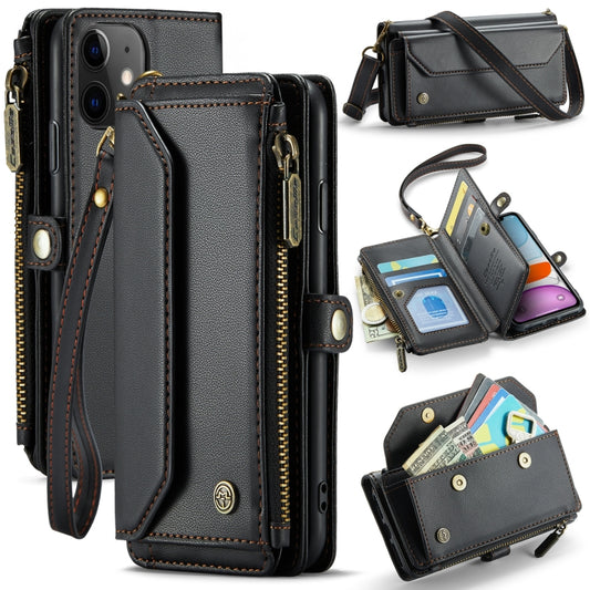 For iPhone 11 CaseMe C36 Card Slots Zipper Wallet RFID Anti-theft Leather Phone Case(Black) - iPhone 11 Cases by CaseMe | Online Shopping South Africa | PMC Jewellery | Buy Now Pay Later Mobicred