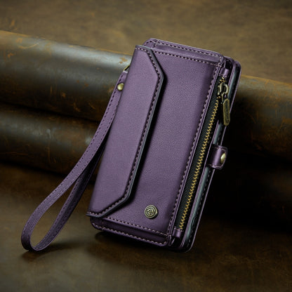 For iPhone 11 CaseMe C36 Card Slots Zipper Wallet RFID Anti-theft Leather Phone Case(Purple) - iPhone 11 Cases by CaseMe | Online Shopping South Africa | PMC Jewellery | Buy Now Pay Later Mobicred