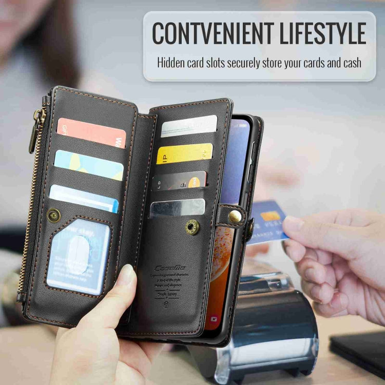 For Samsung Galaxy A14 5G / 4G CaseMe C36 Card Slots Zipper Wallet RFID Anti-theft Leather Phone Case(Black) - Galaxy Phone Cases by CaseMe | Online Shopping South Africa | PMC Jewellery | Buy Now Pay Later Mobicred