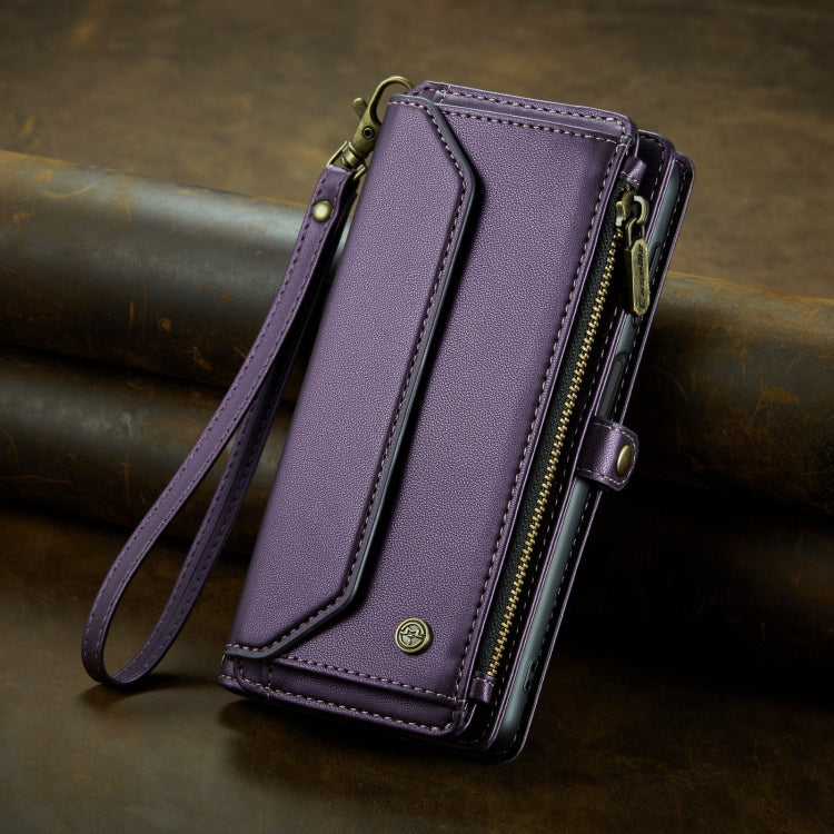 For Samsung Galaxy A24 CaseMe C36 Card Slots Zipper Wallet RFID Anti-theft Leather Phone Case(Purple) - Galaxy Phone Cases by CaseMe | Online Shopping South Africa | PMC Jewellery | Buy Now Pay Later Mobicred