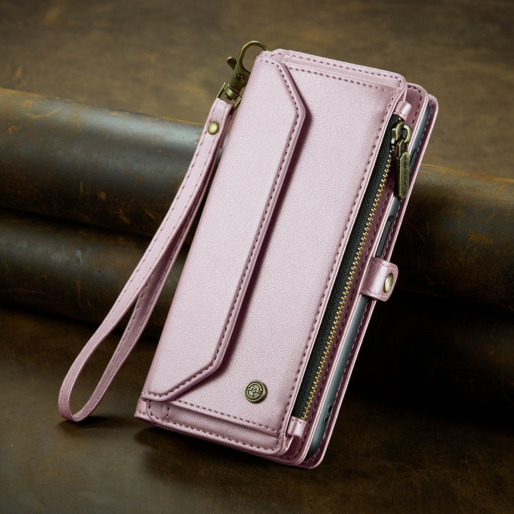 For Samsung Galaxy S10 CaseMe C36 Card Slots Zipper Wallet RFID Anti-theft Leather Phone Case(Pink) - Galaxy Phone Cases by CaseMe | Online Shopping South Africa | PMC Jewellery | Buy Now Pay Later Mobicred